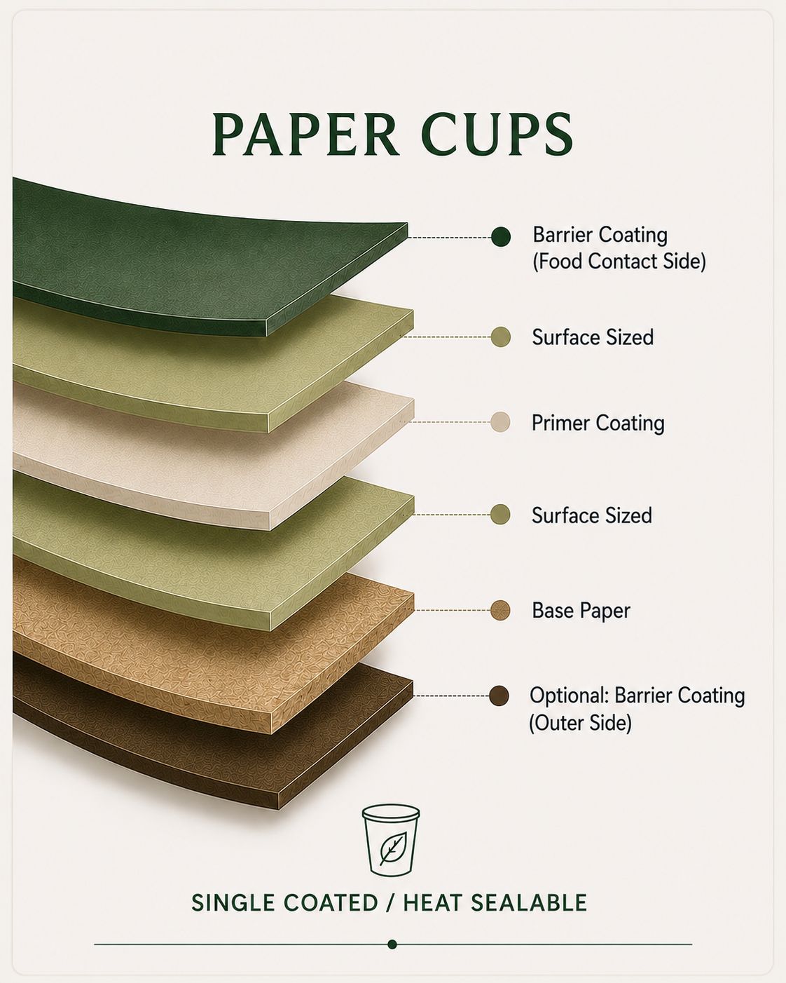 ASGO paper cups for hot and cold beverages